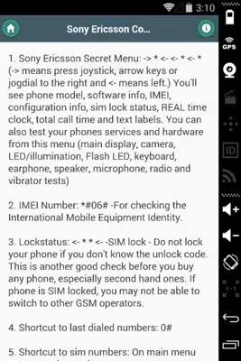 MobilePhoneCodes android App screenshot 0