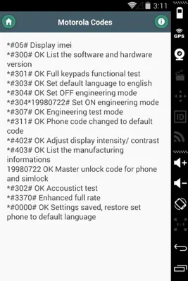 MobilePhoneCodes android App screenshot 1